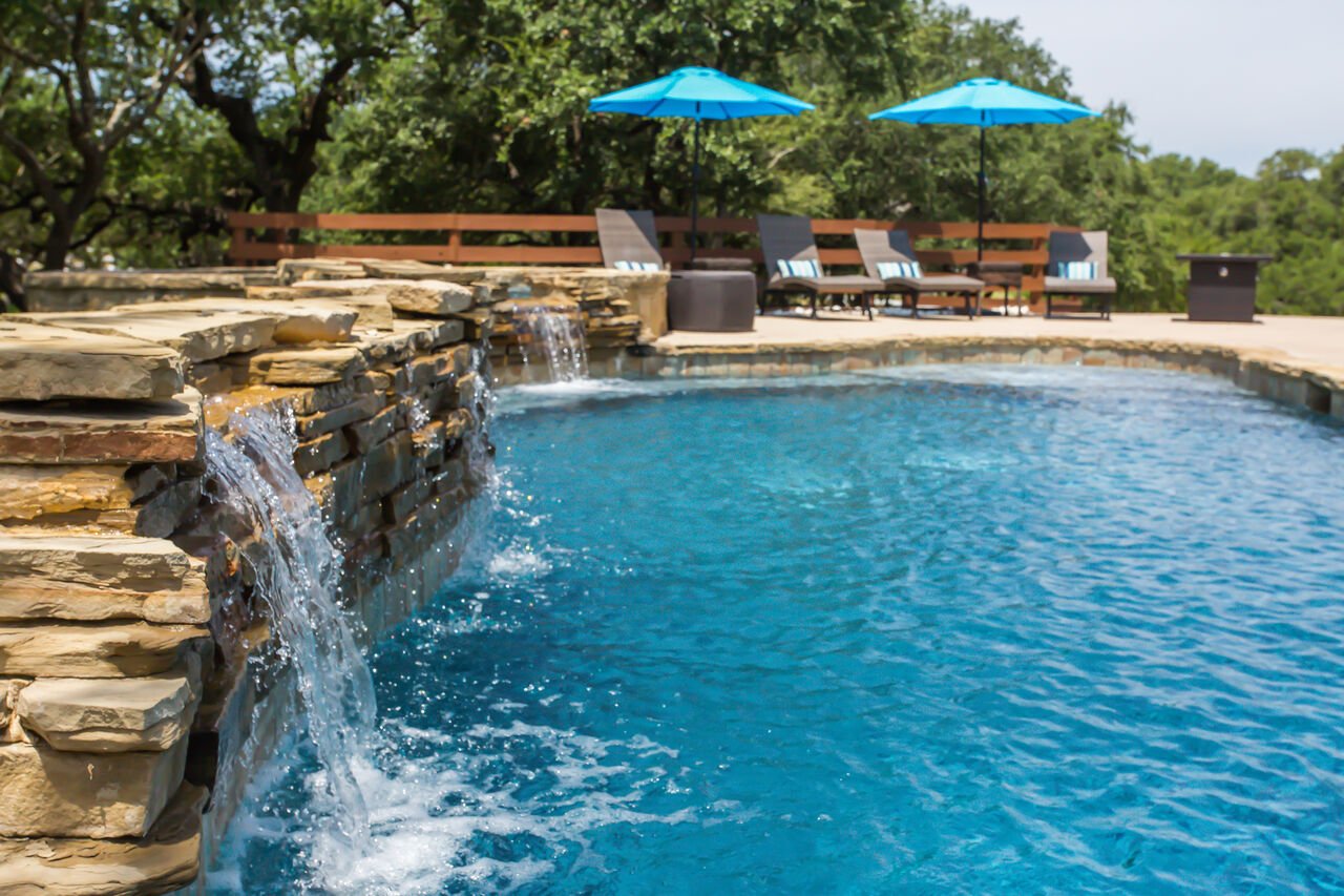 The pool at these two Austin vacation rental homes